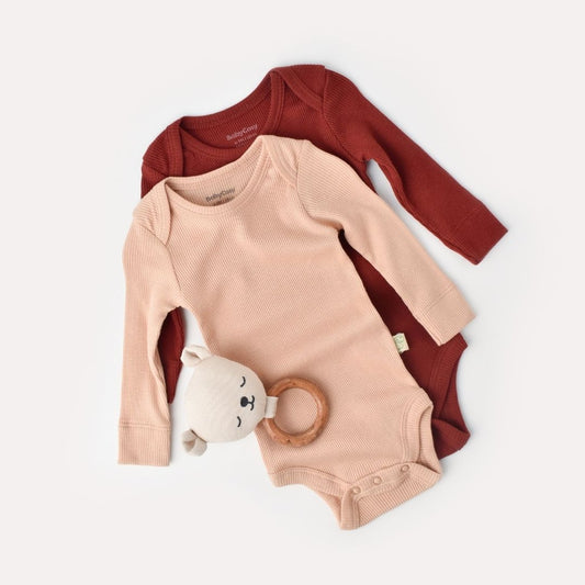 MODAL Pack of 2 Long-sleeved bodysuits