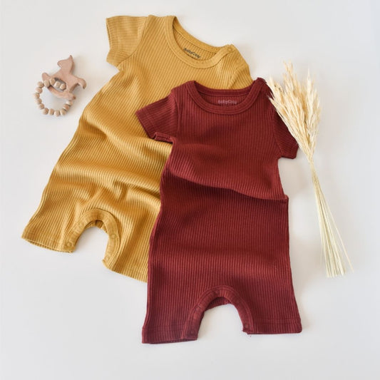 MODAL Pack of 2 Short-sleeved rompers