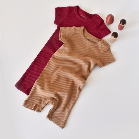 MODAL Pack of 2 Short-sleeved rompers