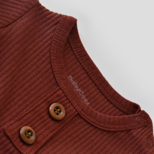 MODAL Long-sleeved romper 50% modal - 50% organic cotton