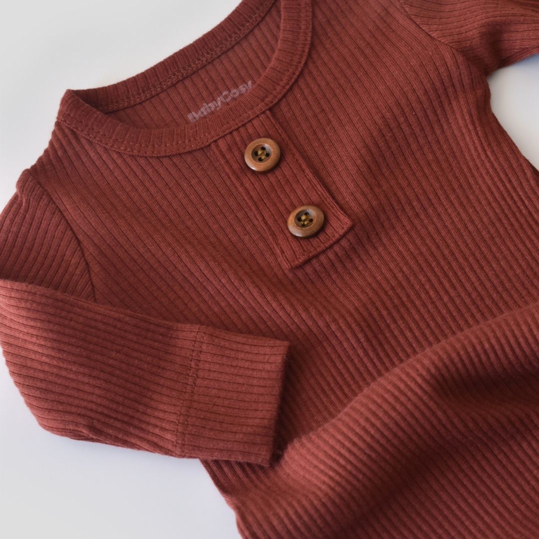 MODAL Long-sleeved romper 50% modal - 50% organic cotton