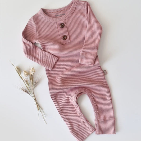 MODAL Long-sleeved romper 50% modal - 50% organic cotton