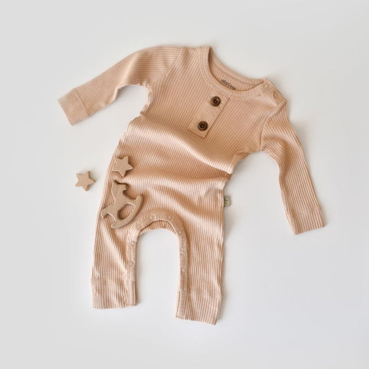 MODAL Long-sleeved romper 50% modal - 50% organic cotton