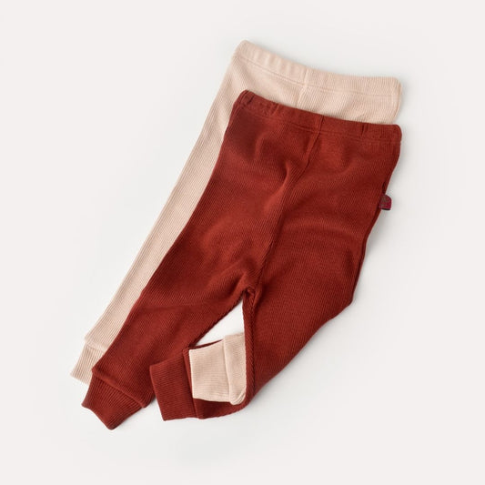 MODAL Pack of 2 Pants in 50% Modal - 50% Organic Cotton