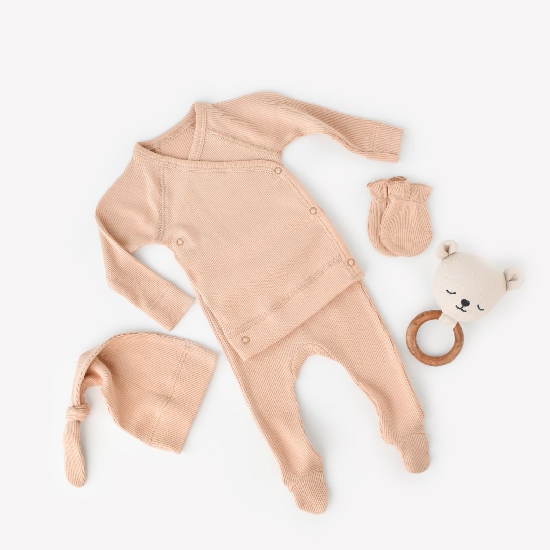 MODAL BABY SET 4 Teile aus 50 % Modal - 50 % Bio-Baumwolle