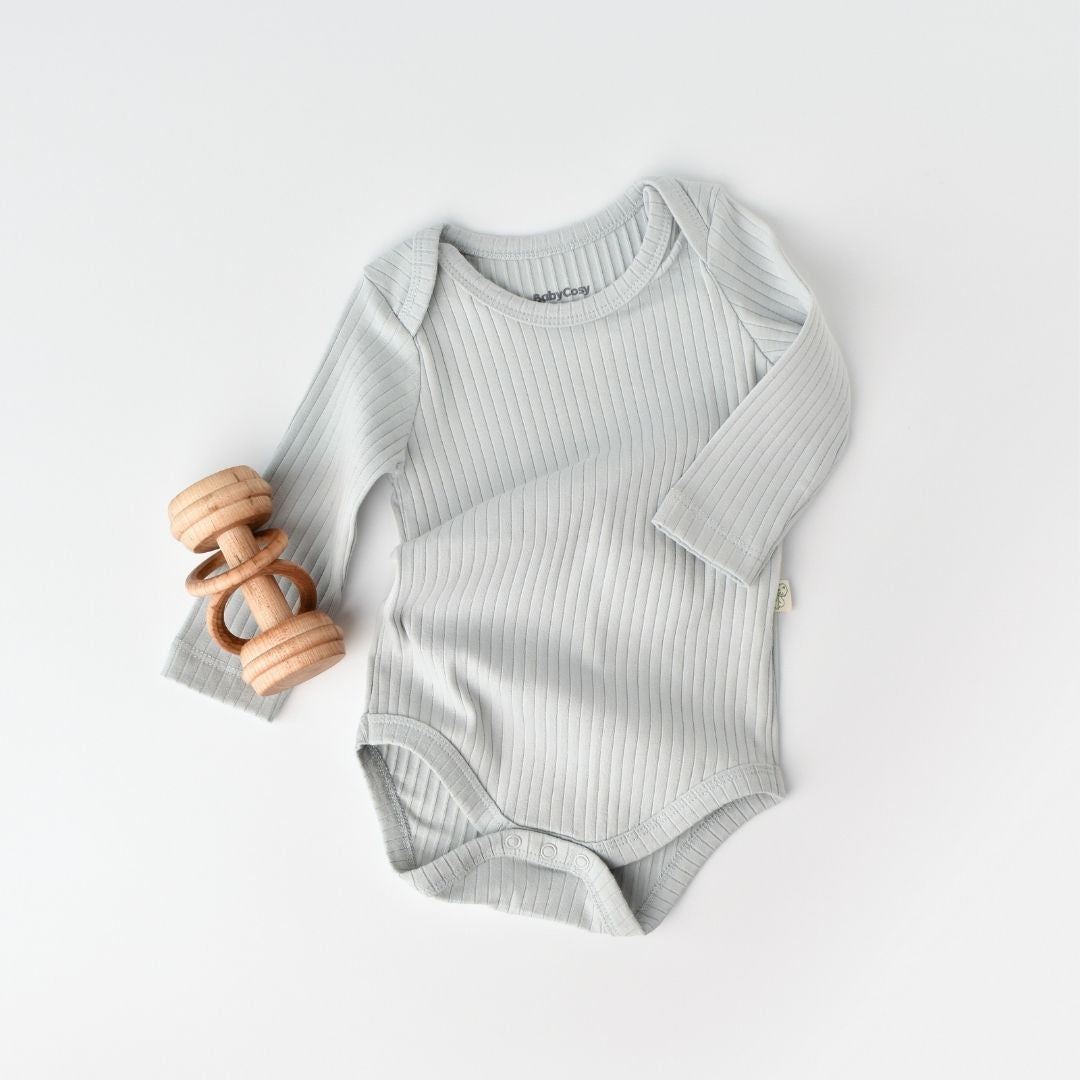 RIBANA Body a maniche lunghe %95 Cotone Organico - 5% Elastan