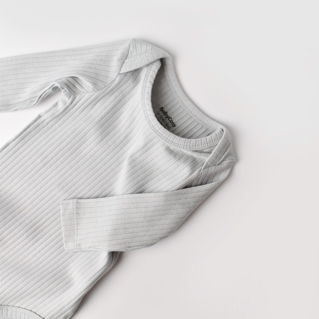 RIBANA Body a maniche lunghe %95 Cotone Organico - 5% Elastan