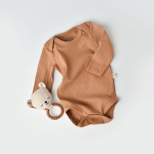 RIBANA Long-sleeved bodysuit% 95 Organic Cotton - 5% Elastane