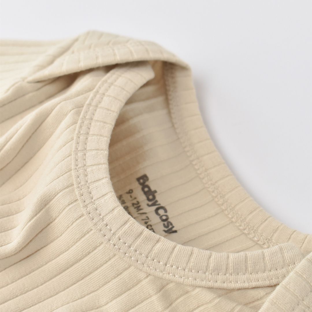 RIBANA Body a maniche lunghe %95 Cotone Organico - 5% Elastan
