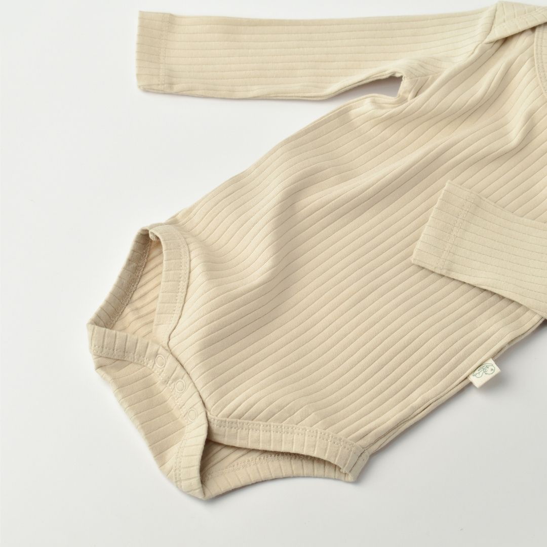 RIBANA Body a maniche lunghe %95 Cotone Organico - 5% Elastan