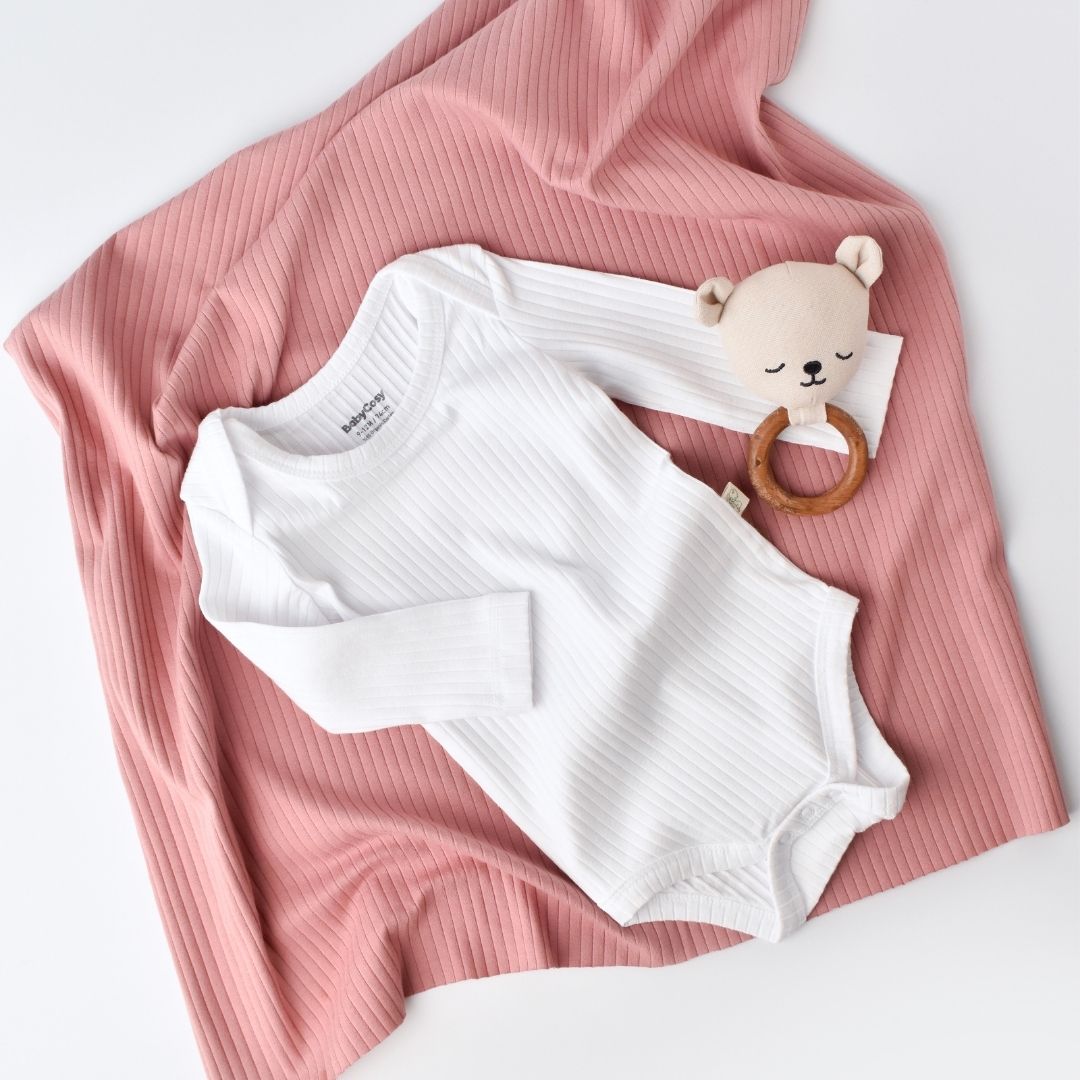 RIBANA Body a maniche lunghe %95 Cotone Organico - 5% Elastan