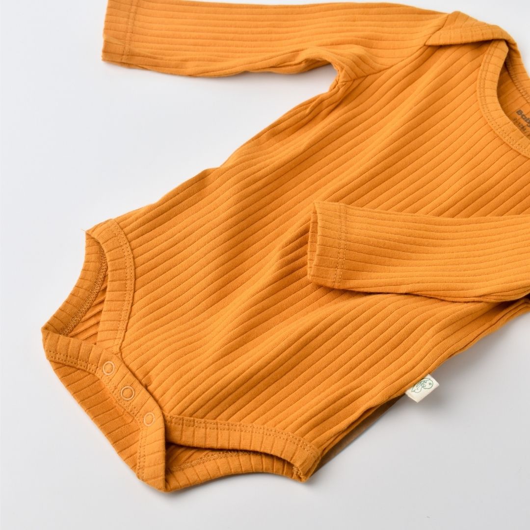 RIBANA Body a maniche lunghe %95 Cotone Organico - 5% Elastan