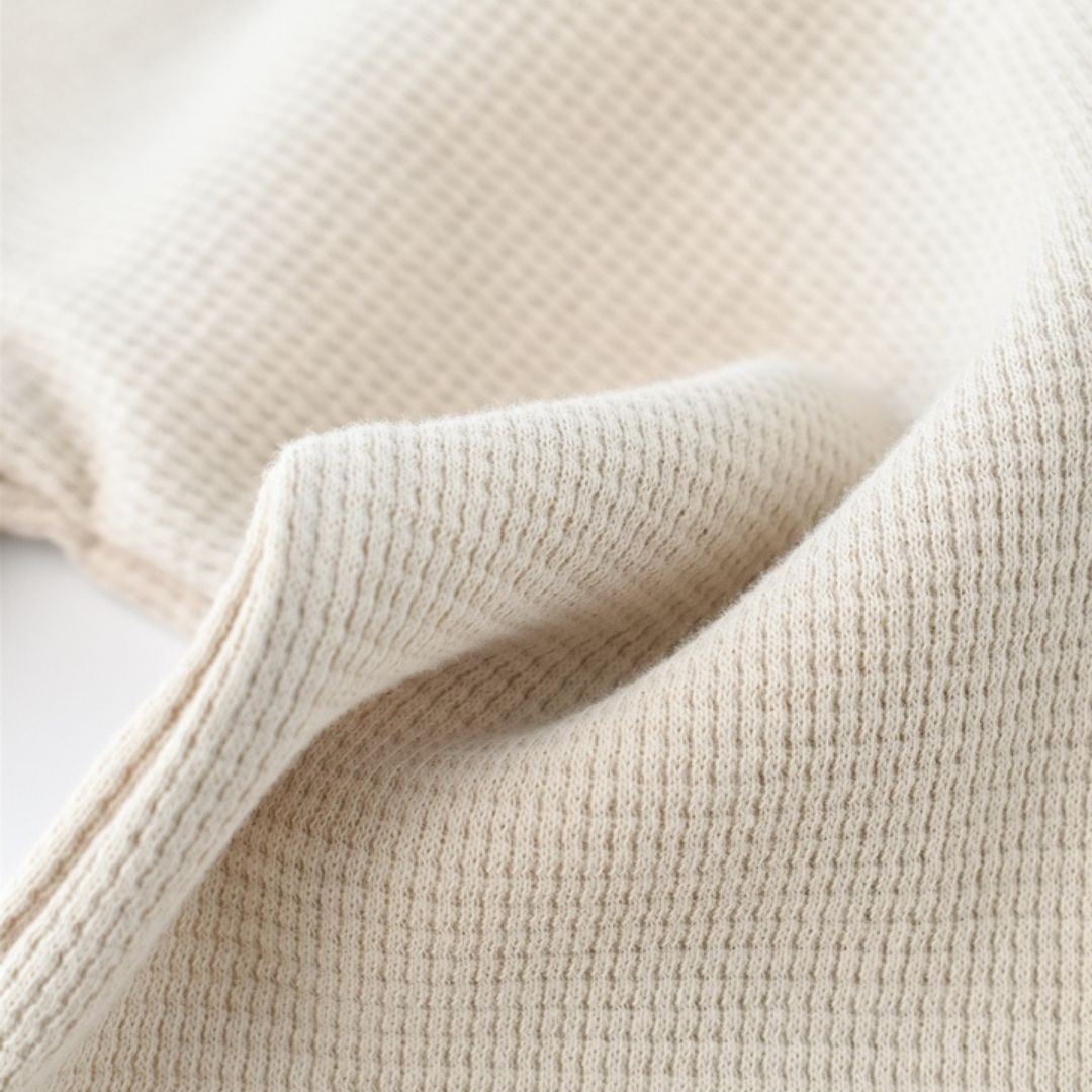 WAFFLE Tutina a maniche corte in 100% Cotone Organico