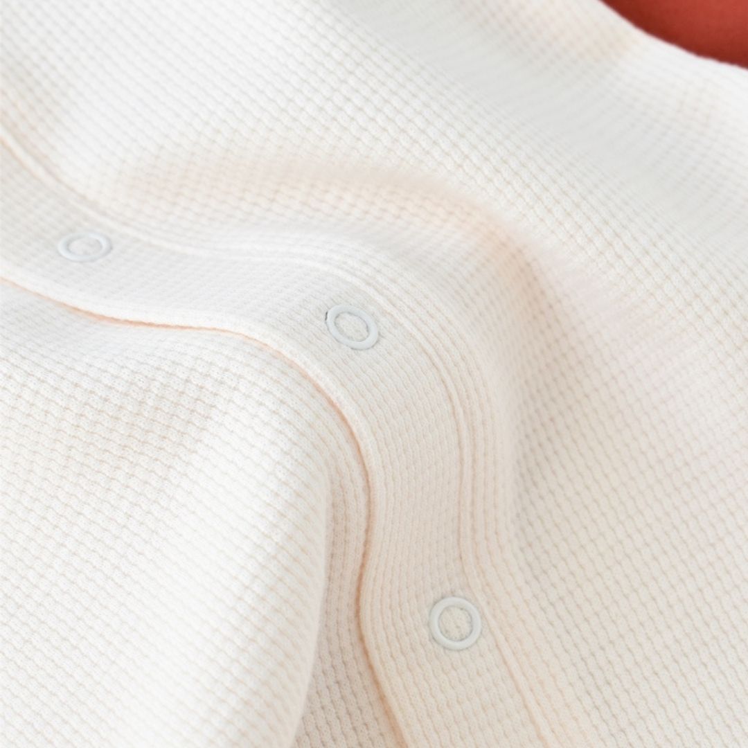 WAFFLE Tutina a maniche corte in 100% Cotone Organico