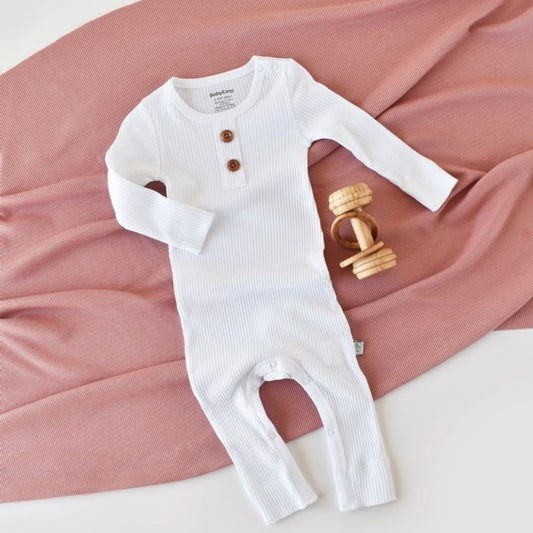 MODAL Long-sleeved romper 50% modal - 50% organic cotton